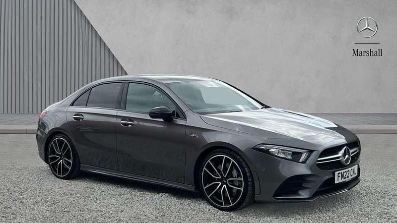 Mountain grey metallic Used 2022 Mercedes A35 AMG Premium Sedan | £28,033 (Fair price) - Image 1/4
