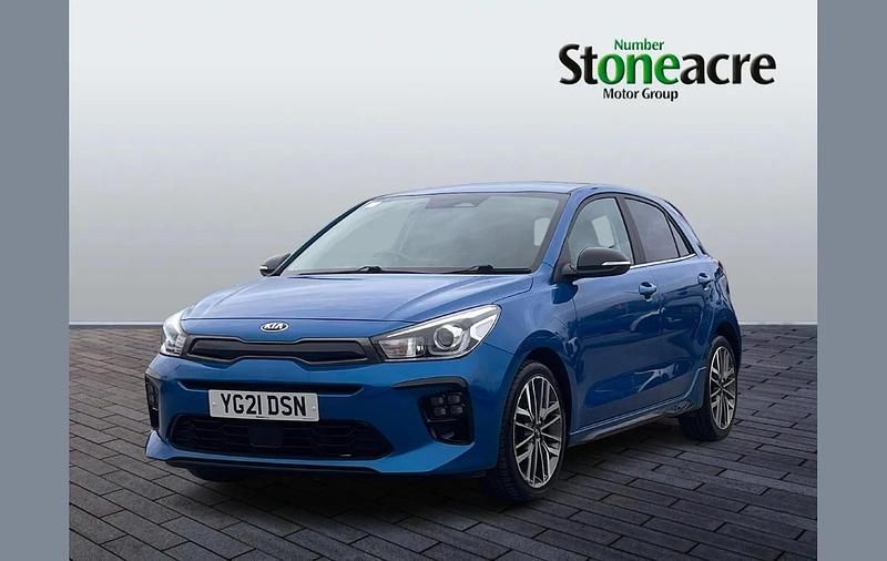 Used Kia Rio GT-Line S 120 HP (88 kW) 2021 Blue Hatchback
