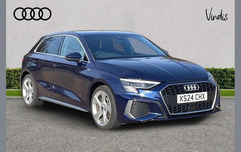 Used Audi A3 S-Line 147 HP (108 kW) 2024 Blue Hatchback
