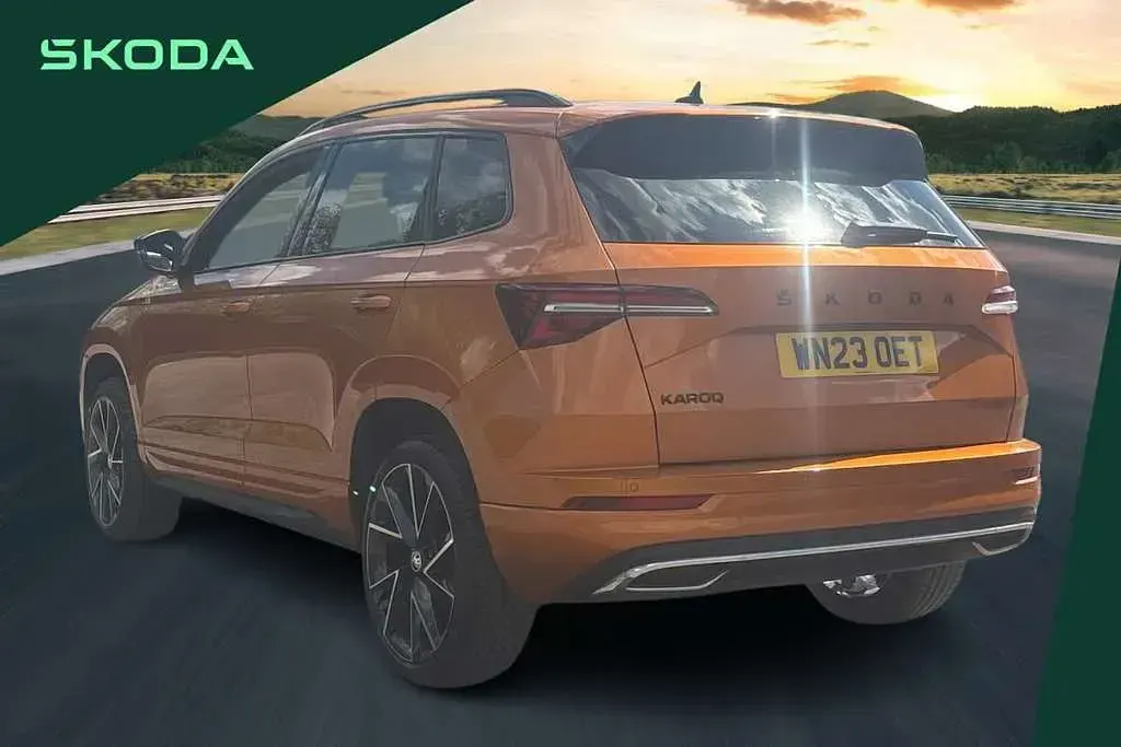 Used Skoda Karoq SportLine 150 HP (110 kW) 2023 Orange SUV