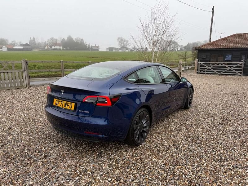 Used Tesla Model 3 Performance 461 kW (627 HP) 2021 Blue Sedan