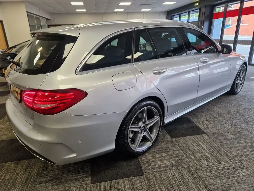 Used Mercedes C220 AMG line 170 HP (125 kW) 2018 Silver Estate