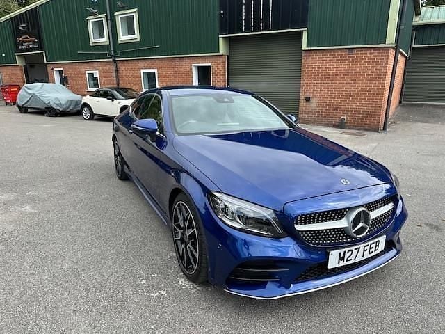Blue Used 2018 Mercedes C220 AMG Line Premium Coupe | £19,250 (Fair price) - Image 1/4