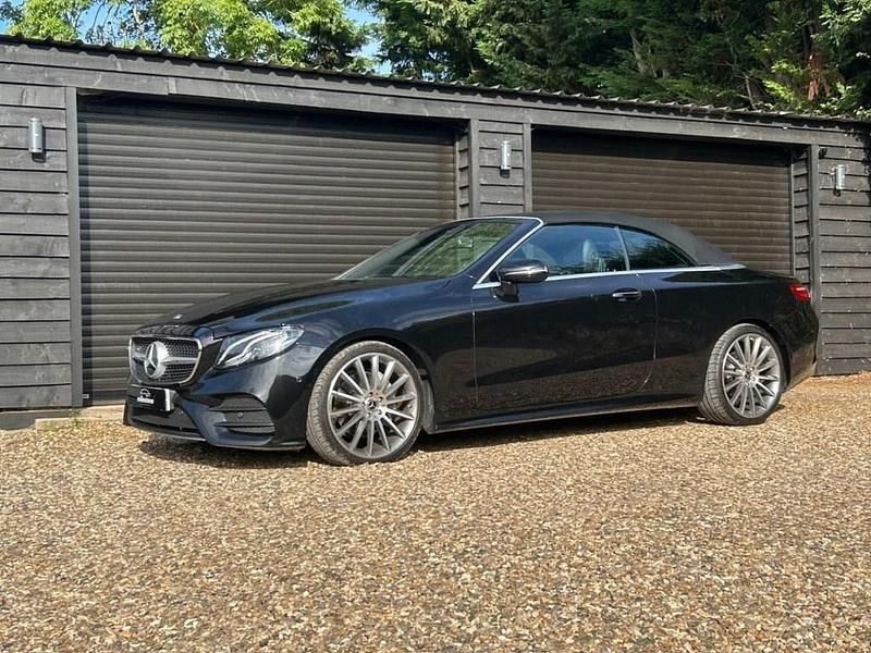 Used Mercedes E220 AMG Line Premium 194 HP (142 kW) 2018 Black Cabriolet