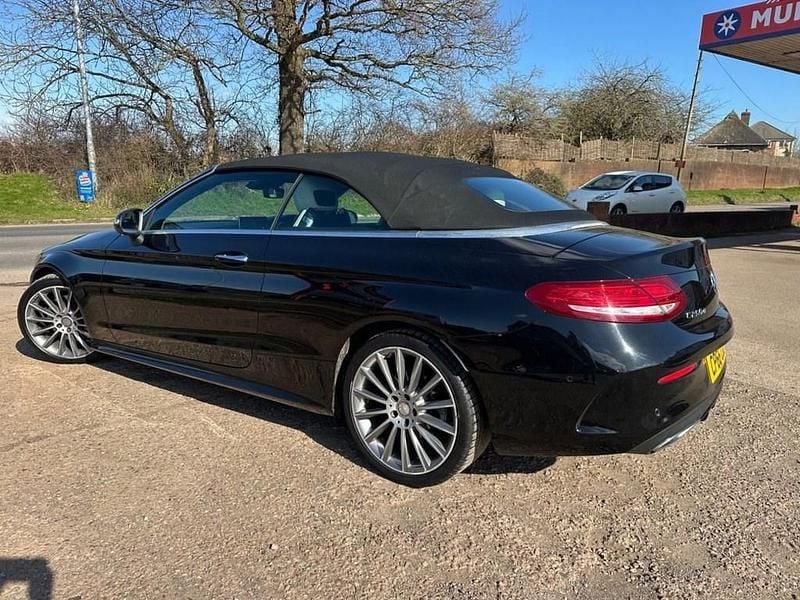 Used Mercedes C250 AMG line 204 HP (150 kW) 2016 Black Cabriolet