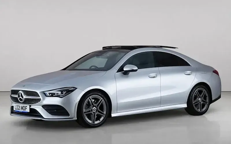 Used Mercedes CLA250 AMG line 224 HP (164 kW) 2021 Silver Coupe