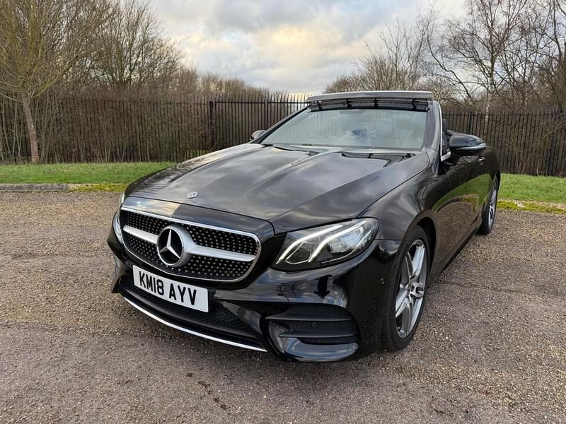 Used Mercedes E400 AMG line 2018 Black Cabriolet