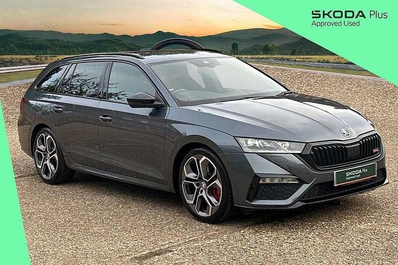 Quartz grey metallic Used 2021 Skoda Octavia vRS Estate | £25,900 (Expensive) - Image 1/4