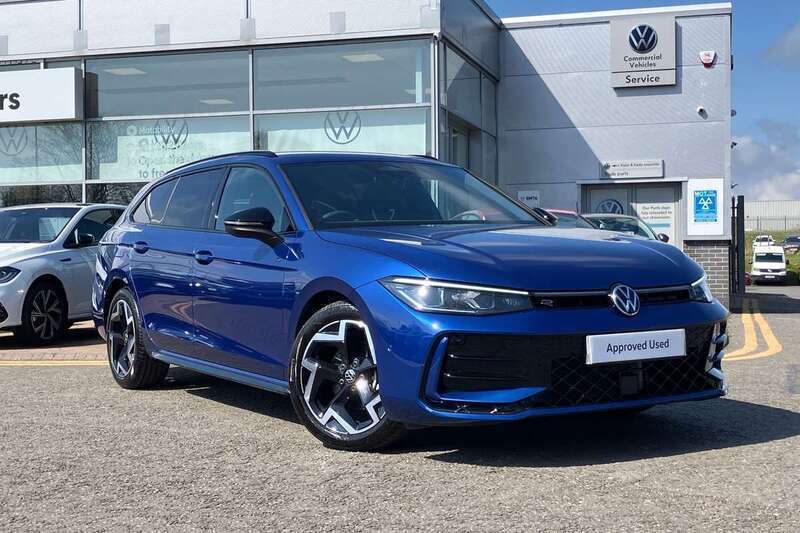 Blue Used 2025 VW Passat R-line Estate | £32,795 - Image 1/4