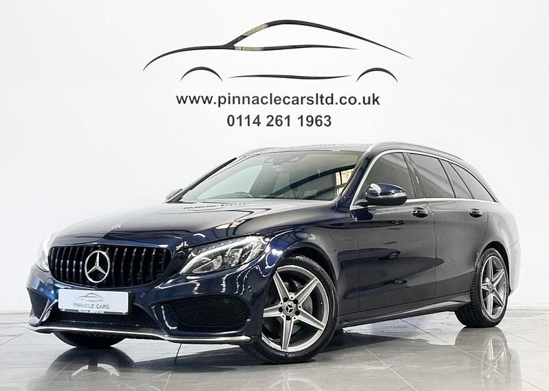 Used Mercedes C220 AMG line 2018 Blue Estate