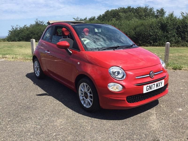 Red Used 2017 Fiat 500 Pop Star Cabriolet | £5,995 (Fair price) - Image 1/4