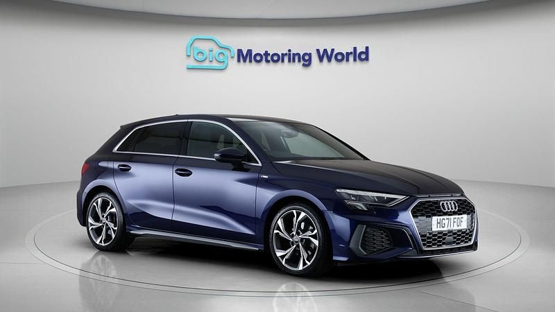 Used Audi A3 S-Line 148 HP (108 kW) 2021 Blue Sedan