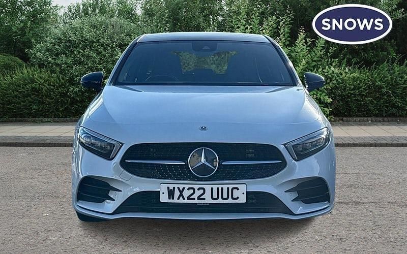 Used Mercedes A250 AMG line 224 HP (164 kW) 2022 White Hatchback