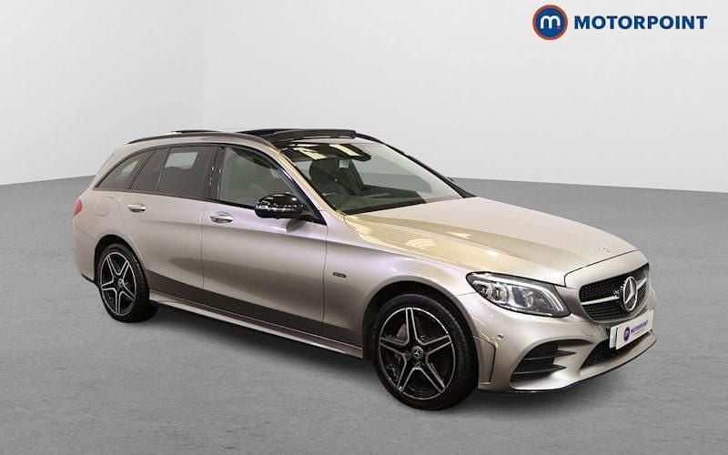 Silver Used 2021 Mercedes C300e AMG line Estate | £23,349 (A bit pricey) - Image 1/4