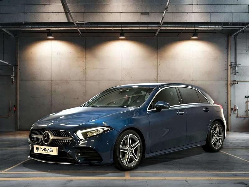 Used Mercedes A220 AMG Line Premium 190 HP (139 kW) 2019 Blue Hatchback
