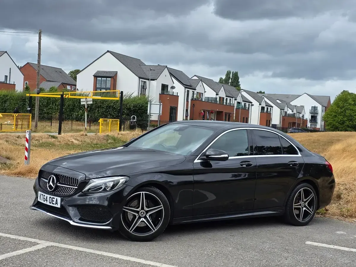 Used Mercedes C220 AMG line 170 HP (125 kW) 2015 Black Sedan