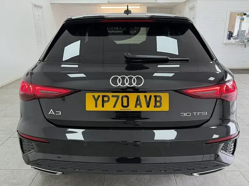 Used Audi A3 S-Line 110 HP (80 kW) 2020 Black Sedan