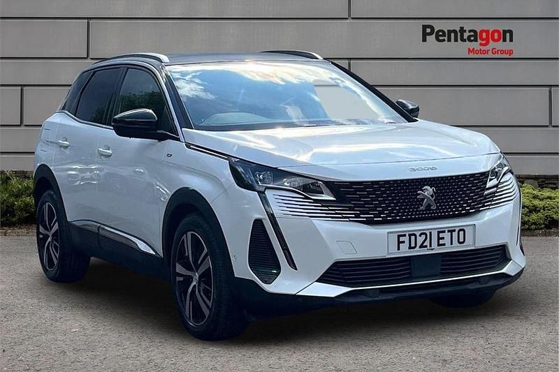 Pearl white Used 2021 Peugeot 3008 GT SUV | £15,999 (Fair price) - Image 1/4