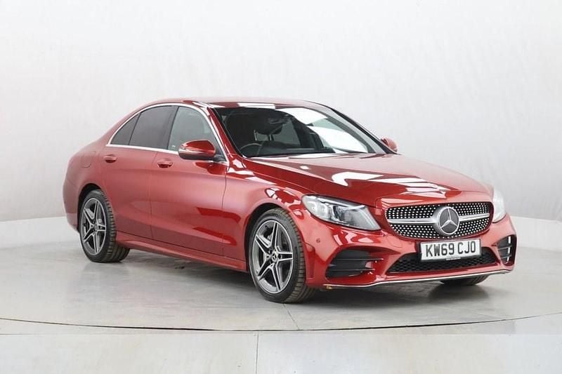 Used Mercedes C300 AMG line 245 HP (180 kW) 2019 Red Sedan
