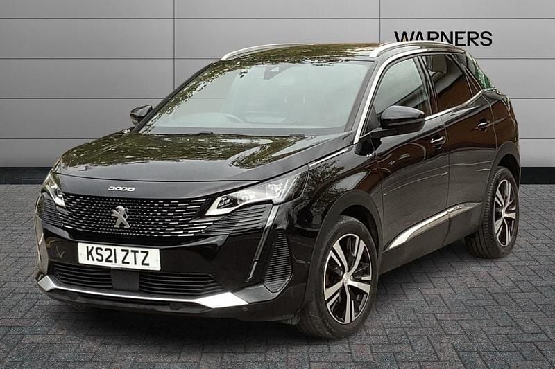 Black Used 2021 Peugeot 3008 GT SUV | £15,495 (Fair price) - Image 1/4