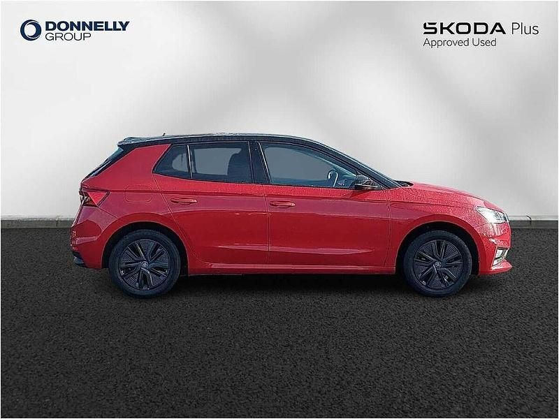 Used Skoda Fabia Design Edition 85 HP (62 kW) 2025 Velvet red metallic black magic pearl effect Hatchback