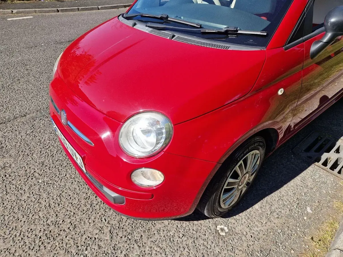 Used Fiat 500 Pop 69 HP (50 kW) 2009 Red Cabriolet