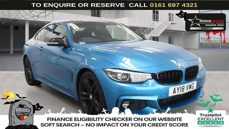 Blue Used 2018 BMW 420 M Sport Coupe | £12,940 (Fair price) - Image 1/3