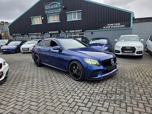 Used Mercedes C220 AMG Line Premium 194 HP (142 kW) 2019 Blue Sedan