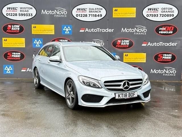 Used Mercedes C220 AMG line 170 HP (125 kW) 2018 Silver Estate