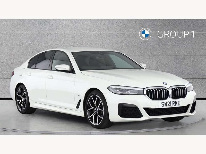 White Used 2021 BMW 520 M Sport Sedan | £22,850 (Fair price) - Image 1/4