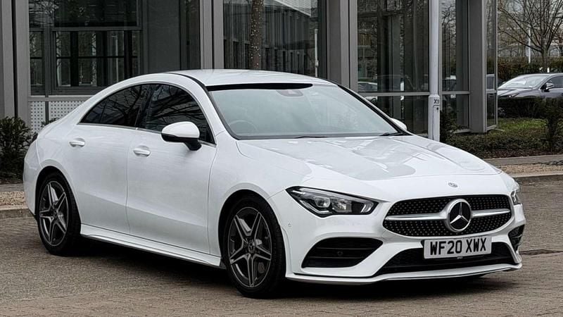 Used Mercedes CLA200 AMG line 163 HP (119 kW) 2020 White Coupe