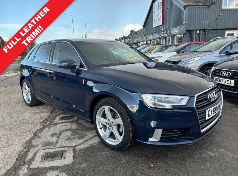 Blue Used 2018 Audi A3 Sportback Sport Hatchback | £9,995 (Fair price) - Image 1/4