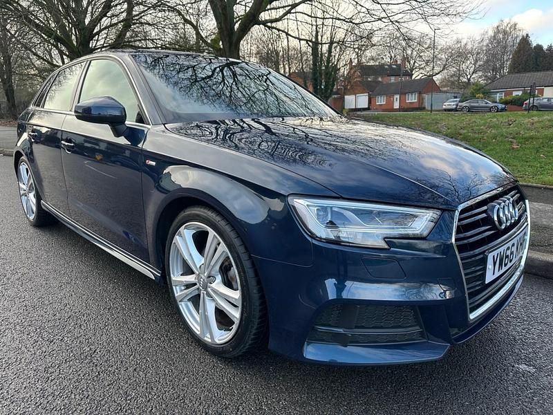 Used Audi A3 S-Line 150 HP (110 kW) 2017 Blue Hatchback