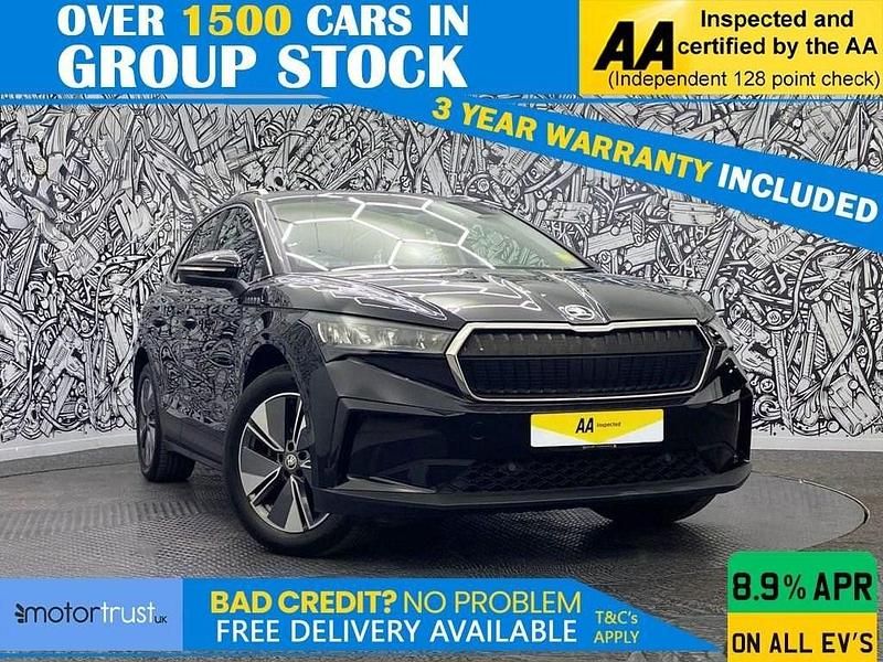 Black Used 2022 Skoda Enyaq iV ecoSuite SUV | £18,095 (Good price) - Image 1/2