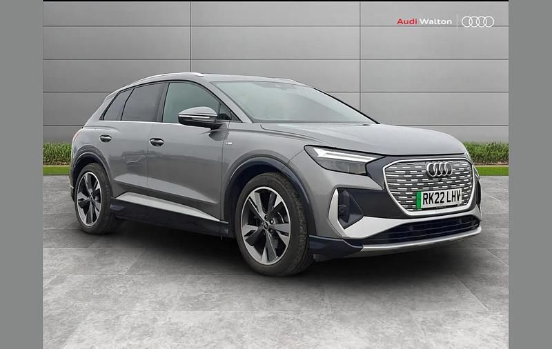 Grey Used 2022 Audi Q4 e-tron S-Line SUV | £23,390 (Expensive) - Image 1/4