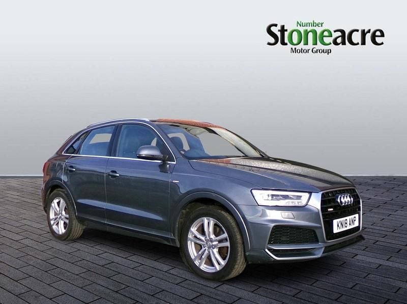 Grey Used 2018 Audi Q3 S-Line SUV | £12,495 (Fair price) - Image 1/4