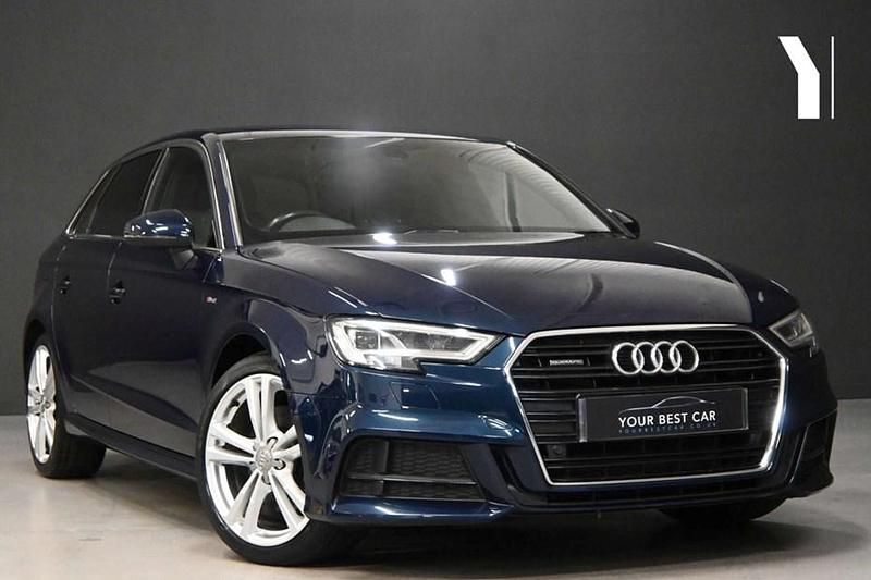 Used Audi A3 S-Line 190 HP (139 kW) 2018 Blue Sedan