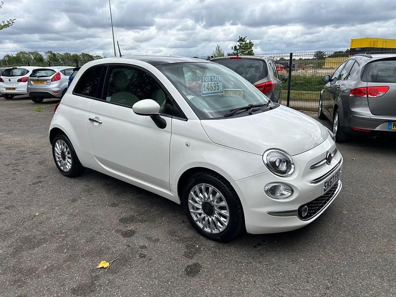 White Used 2017 Fiat 500 Lounge Hatchback | £4,295 (Good price) - Image 1/4