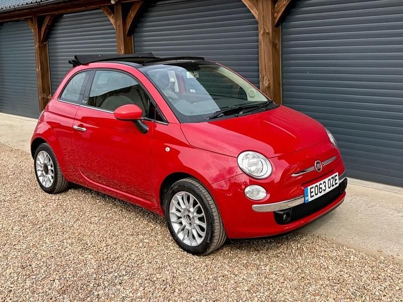 Used Fiat 500 Lounge 69 HP (50 kW) 2013 Red Cabriolet
