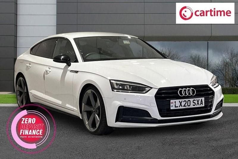 Used Audi A5 Sportback Black Edition 245 HP (180 kW) 2020 White Hatchback
