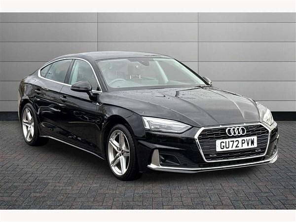 Brilliant black Used 2022 Audi A5 Sport Hatchback | £25,995 (Good price) - Image 1/4