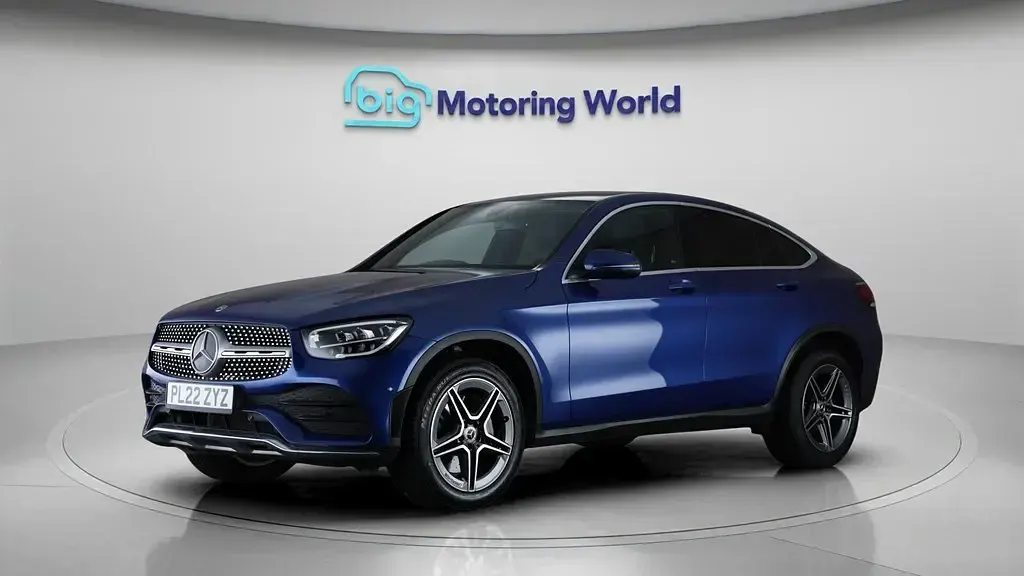 Second-hand Mercedes GLC220 AMG line 194 CP (142 kW) 2022 Albastru Coupe