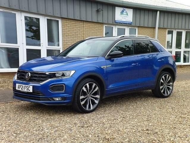Blue Used 2021 VW T-Roc R-line SUV | £20,495 (Fair price) - Image 1/3