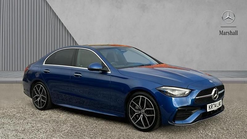 Spectral blue metallic Used 2024 Mercedes C300 AMG Line Premium Plus Sedan | £37,480 (Expensive) - Image 1/4