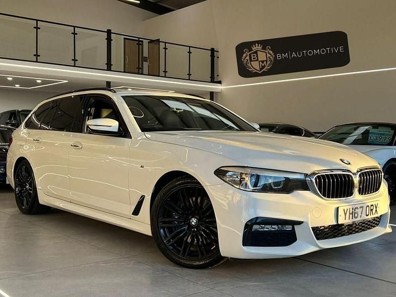 White Used 2017 BMW 530 M Sport Estate | £20,695 (Fair price) - Image 1/4
