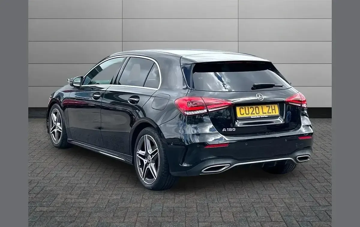 Used Mercedes A180 AMG line 134 HP (98 kW) 2020 Black Hatchback