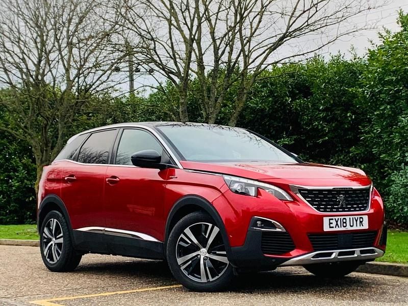 Red Used 2018 Peugeot 3008 GT-line Hatchback | £11,690 (Fair price) - Image 1/4
