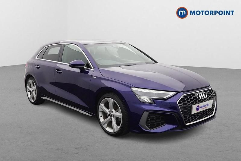 Blue Used 2021 Audi A3 S-Line Hatchback | £20,549 (Fair price) - Image 1/4