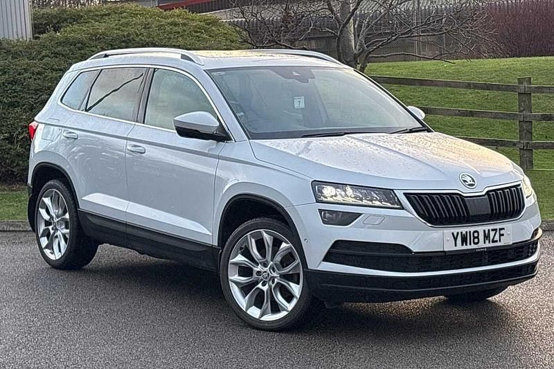 Used Skoda Karoq 147 HP (108 kW) 2018 Moon white metallic SUV