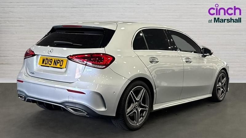Used Mercedes A200 AMG Line Premium 163 HP (119 kW) 2019 Silver Hatchback